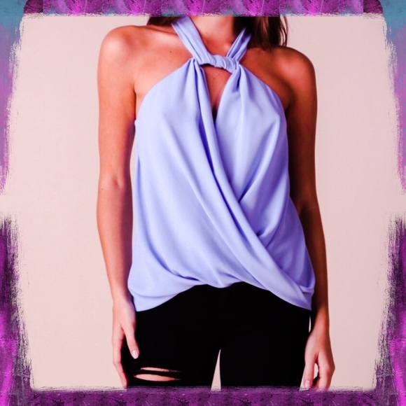 LAST ONE (M) New Lavender Halter Top - Picture 3 of 7